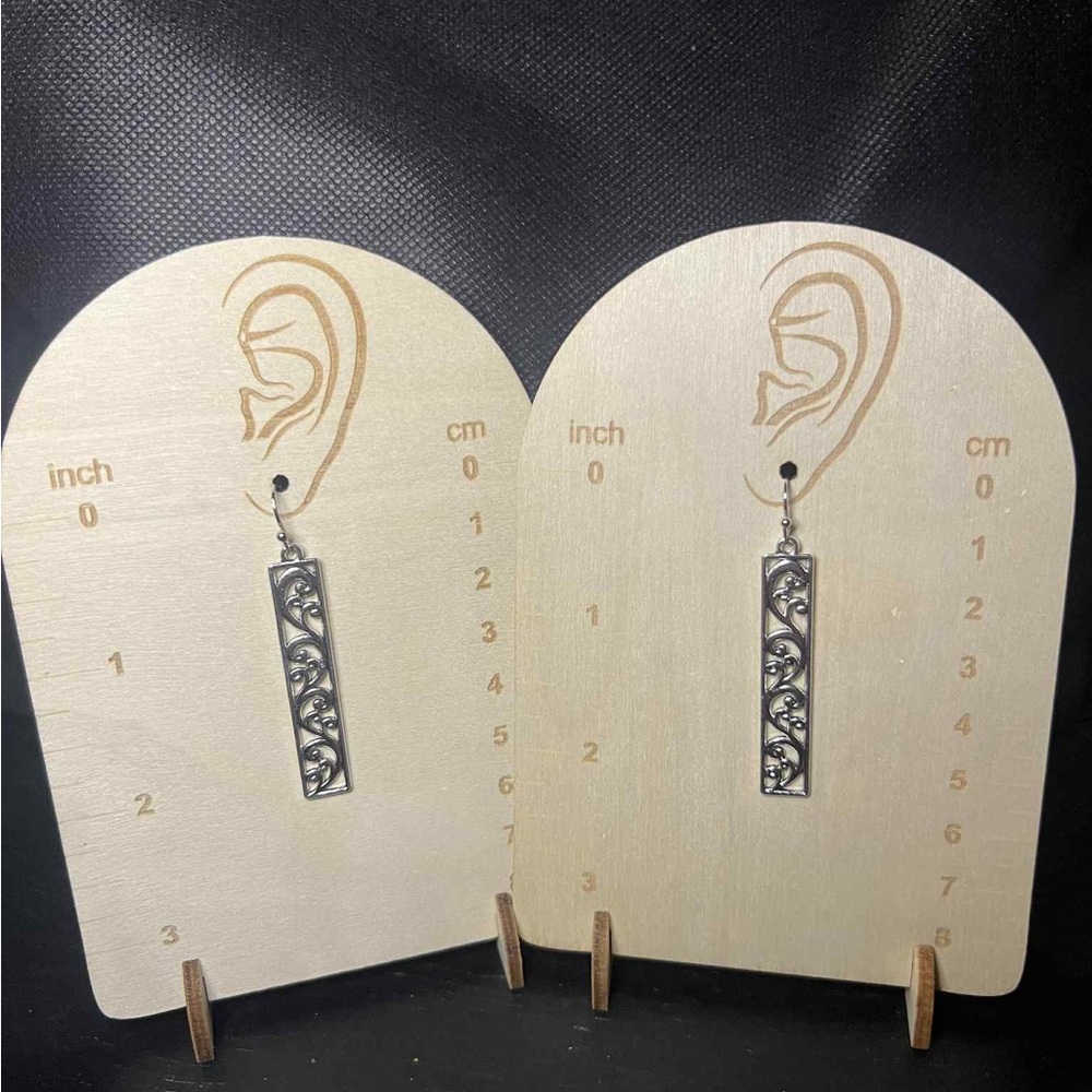 Intricate Silver Dangle Earrings